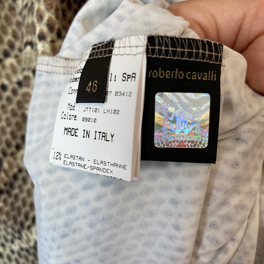 Authentic Like New Roberto Cavali Python Print Dr… - image 2